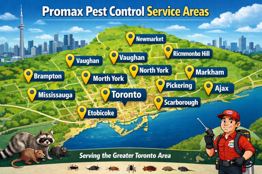 Promax pest control Services Areas